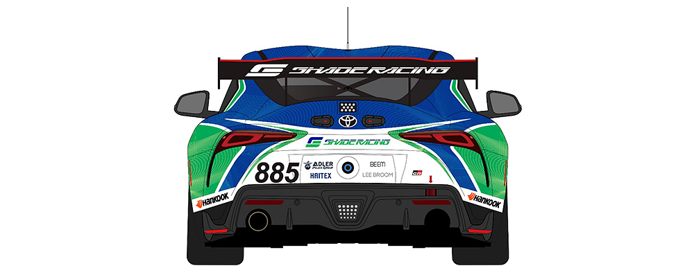 スーパー耐久シリーズ参戦車両 GR SUPRA GT4 背面