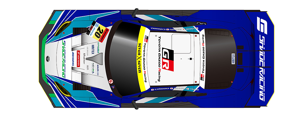 SUPER GT GT300クラス参戦車両 GR86 GT 上面