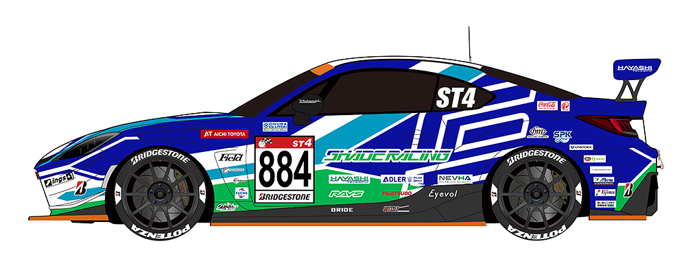 スーパー耐久シリーズ参戦車両 TOYOTA GR86 左側面