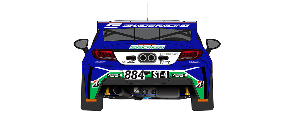 スーパー耐久シリーズ参戦車両 TOYOTA GR86 背面