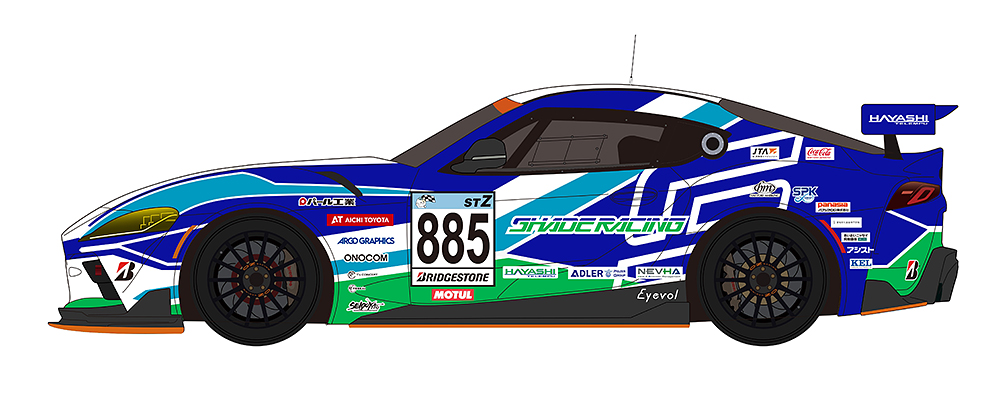 スーパー耐久シリーズ参戦車両 TOYOTA GR SUPRA GT4 EVO 左側面