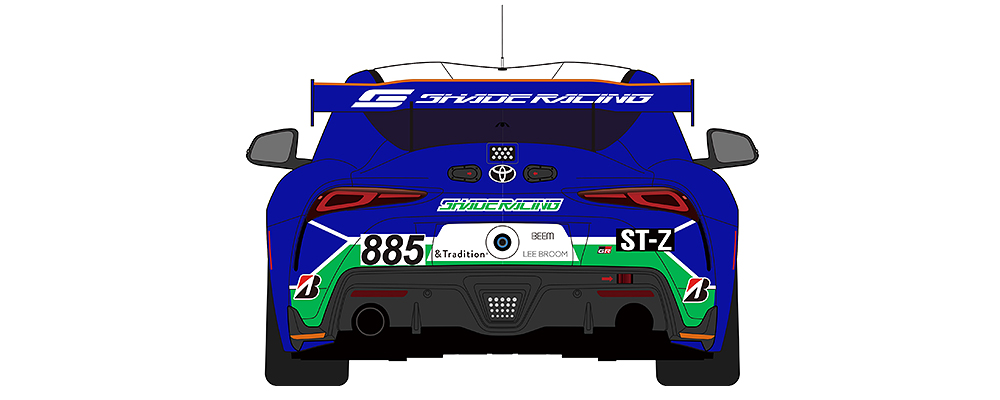 スーパー耐久シリーズ参戦車両 TOYOTA GR SUPRA GT4 EVO 背面
