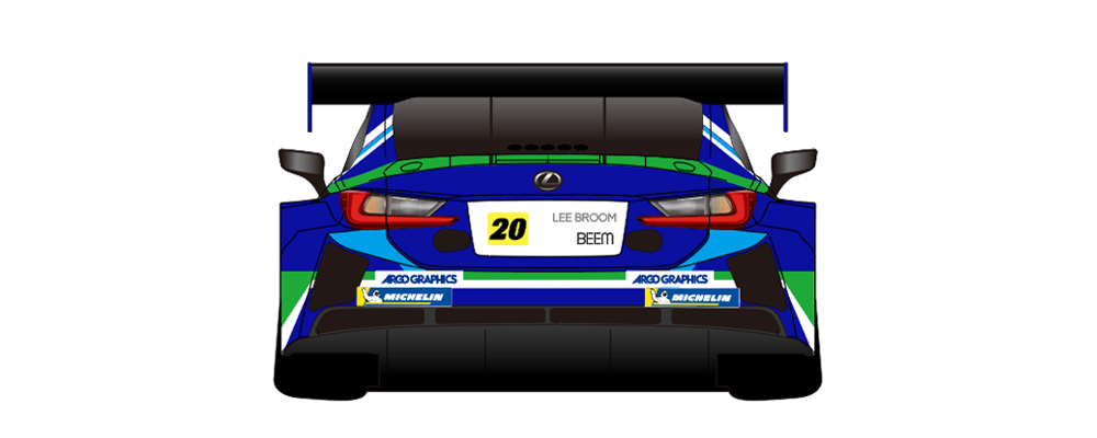 20号車 シェイドレーシング LEXUS RC F GT3 背面