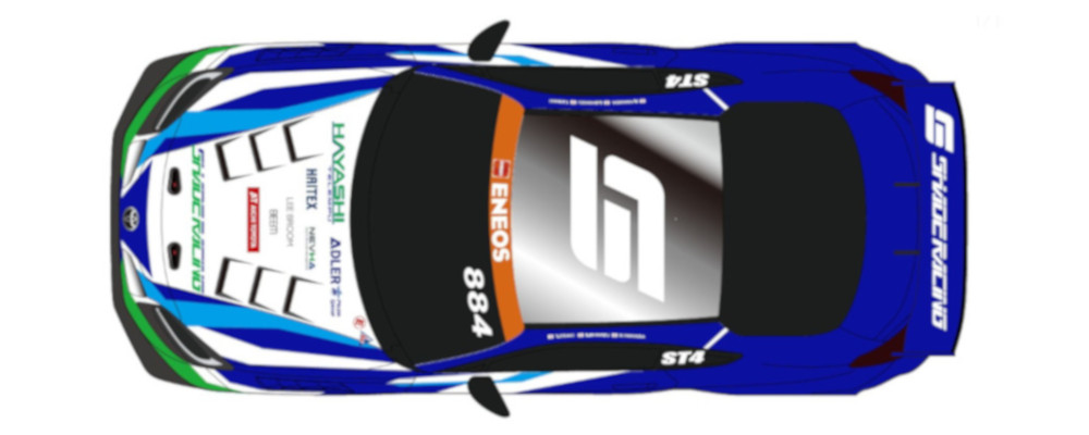 884号車 シェイドレーシング GR86 上面